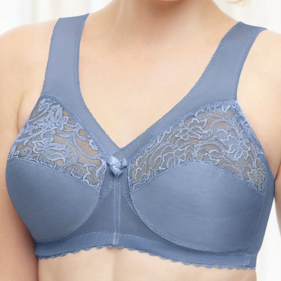 Set of 3! 44D Glamorise MAGIC LIFT Full Figure Bra (COMFORT-STRAPS) Blue-Ice - Picture 3 of 12